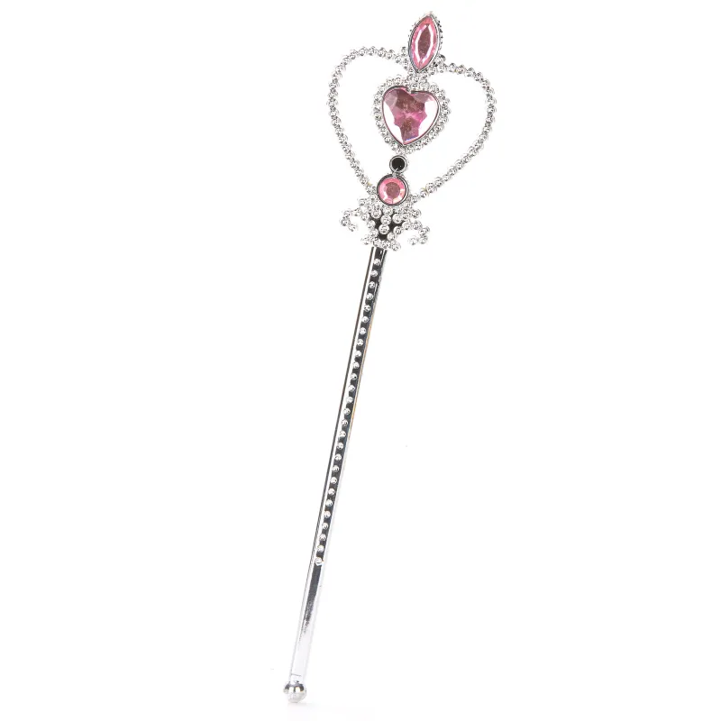 Baguette princesse coeur rose argent adulte et enfant