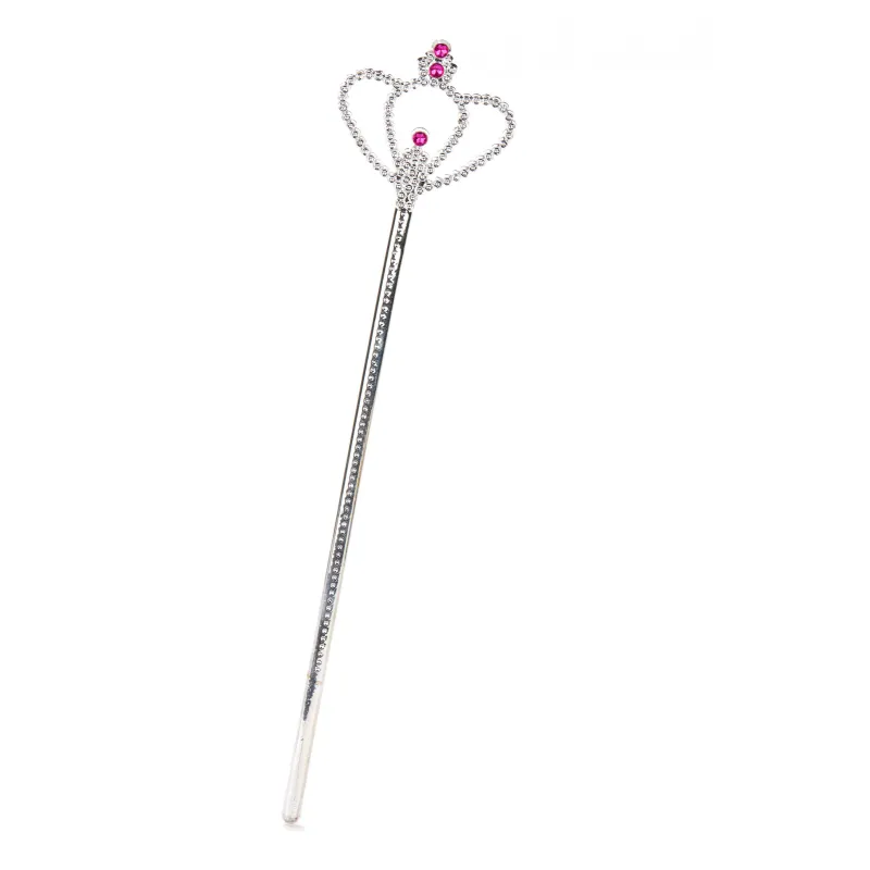 Baguette princesse diamant argentée adulte et enfant