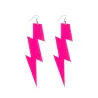 Boucles d'oreilles éclair rose fluo adulte