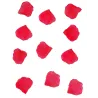 150 pétales de rose en tissu rouge