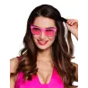 Lunettes rose fluo 80's adulte