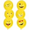 6 Ballons latex Imoji 24 cm