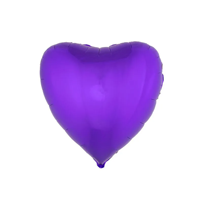Ballon aluminium coeur violet 45 cm