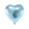 Ballon aluminium coeur bleu clair 46 cm