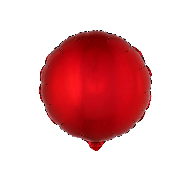 Ballon aluminium rond rouge 45 cm