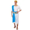 Déguisement empereur Grec bleu homme