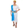 Déguisement empereur Grec bleu homme
