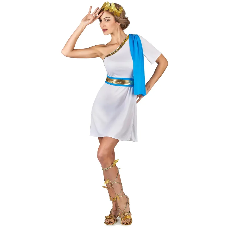 Déguisement impératrice Grecque bleue femme