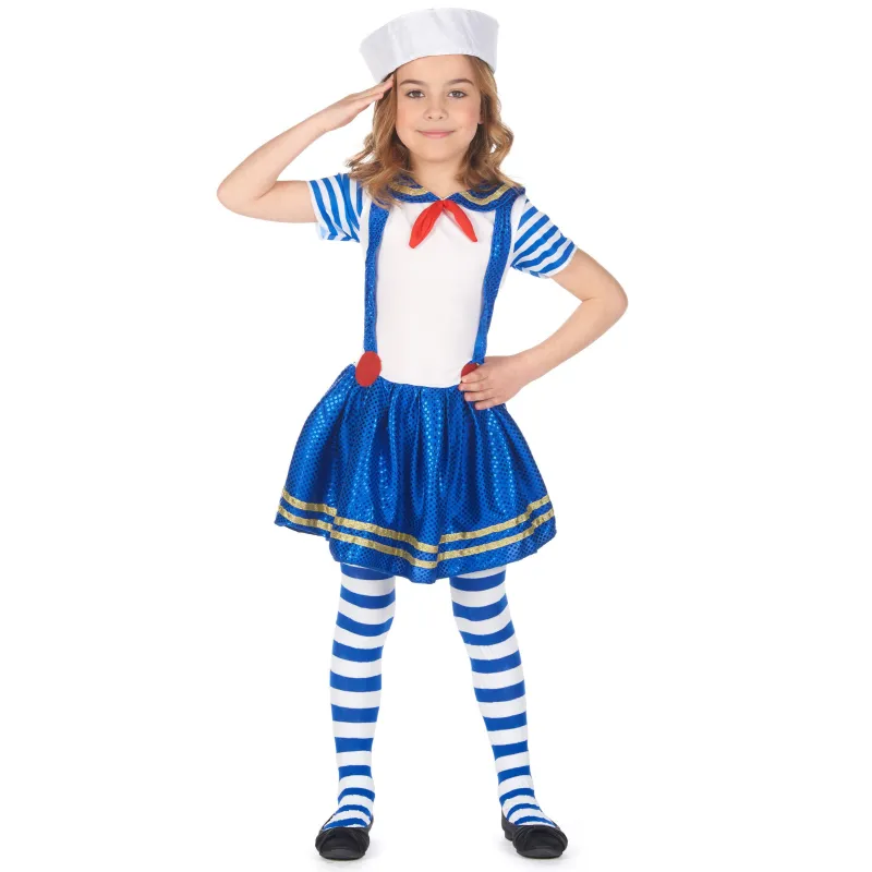 Déguisement marin brillant fille