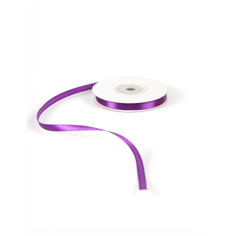 Ruban satin violet 0.6 cm x 25 m