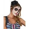 Serre-tête rose noire Dia De Los Muertos adulte