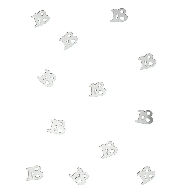Confettis de table en bois 18 argentés 10 gr