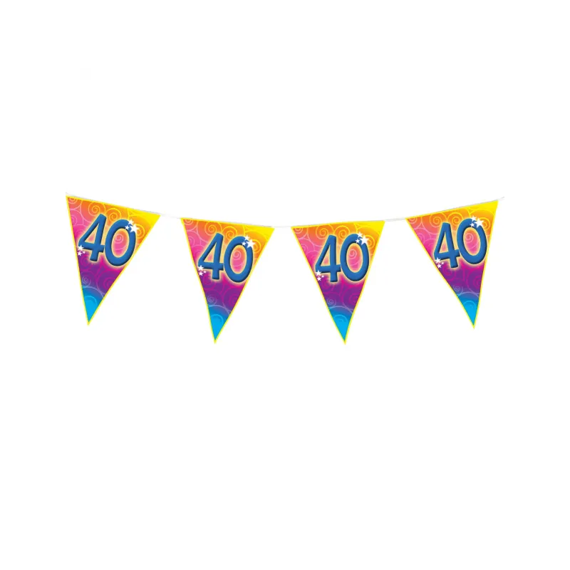 Guirlande fanions âge 40 ans 5 m