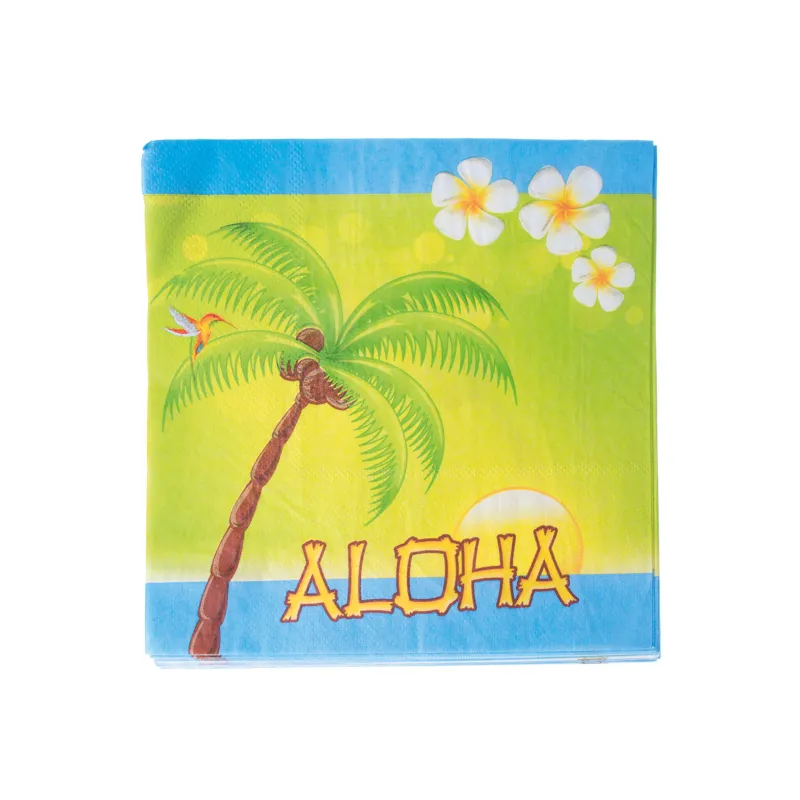 20 Serviettes en papier Aloha 33 x 33 cm
