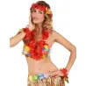 Set floral Hawaï rouge adulte