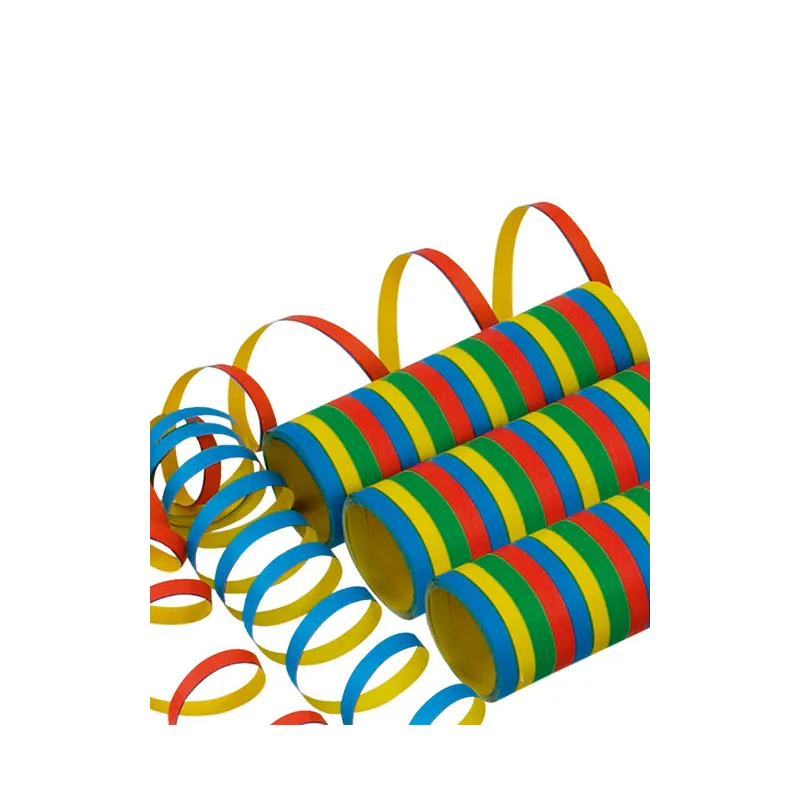 3 Rouleaux serpentins multicolores 400 x 0.7cm