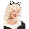 Moustache de chat noir adulte