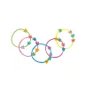 5 Bracelets papillons colorés