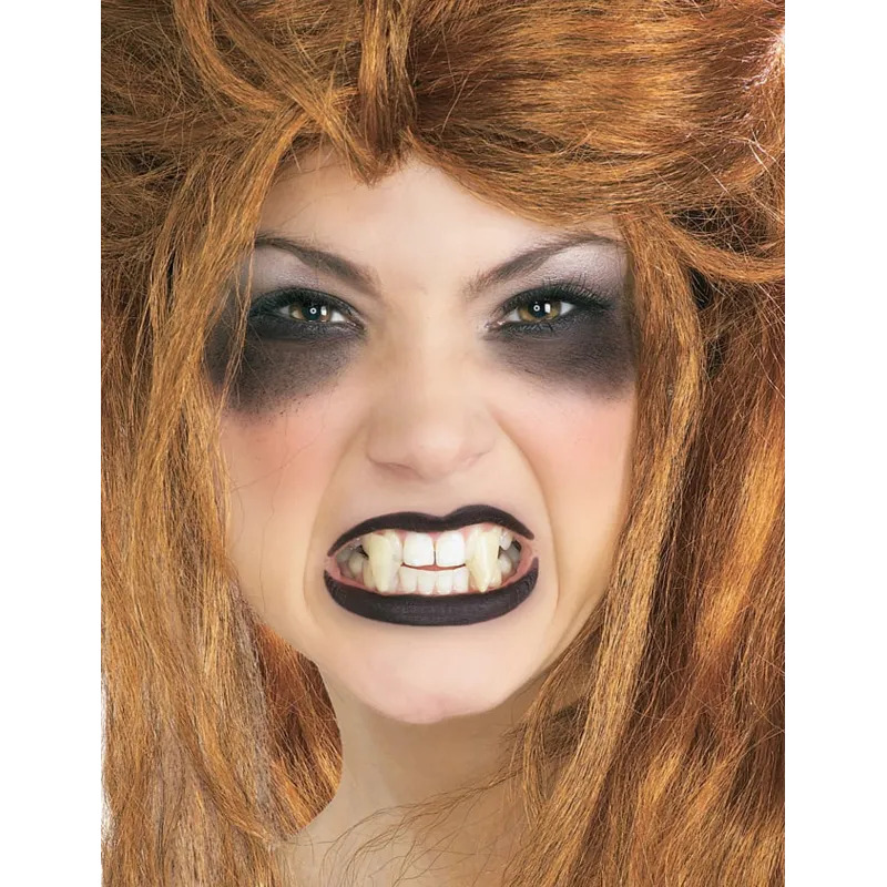 Fausses canines de vampire blanches adulte