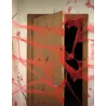 Décoration toile d'araigné rouge avec araignées 20 g Halloween