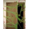 Toile d'araignée verte avec araignées 20 g Halloween