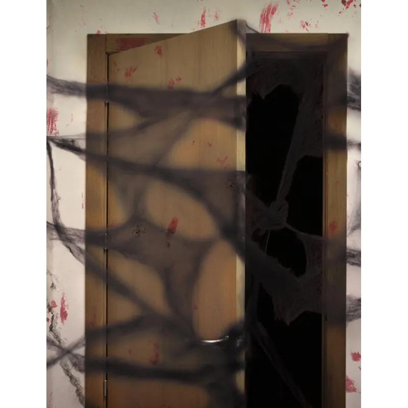 Décoration toile d'araignée noire avec araignées 20 g Halloween