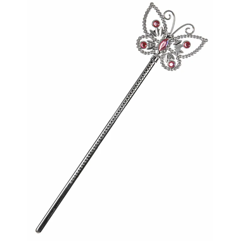 Baguette magique papillon rose adulte et enfant