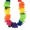 Collier Hawaï grosses fleurs multicolores