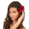 Barrette rose rouge adulte