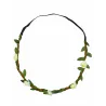 Couronne de fleurs blanches élastique adulte
