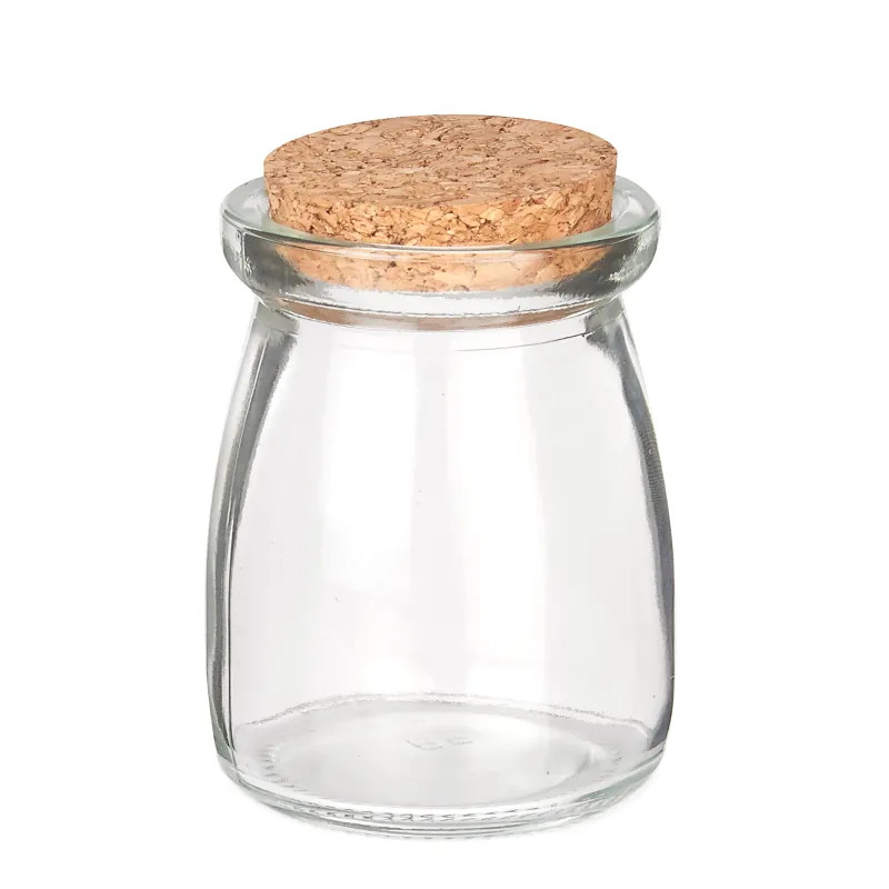 Petit pot en verre avec bouchon liège 8 cm