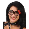 Lunettes coeur et noeud adulte