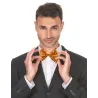 Noeud papillon orange avec paillettes adulte