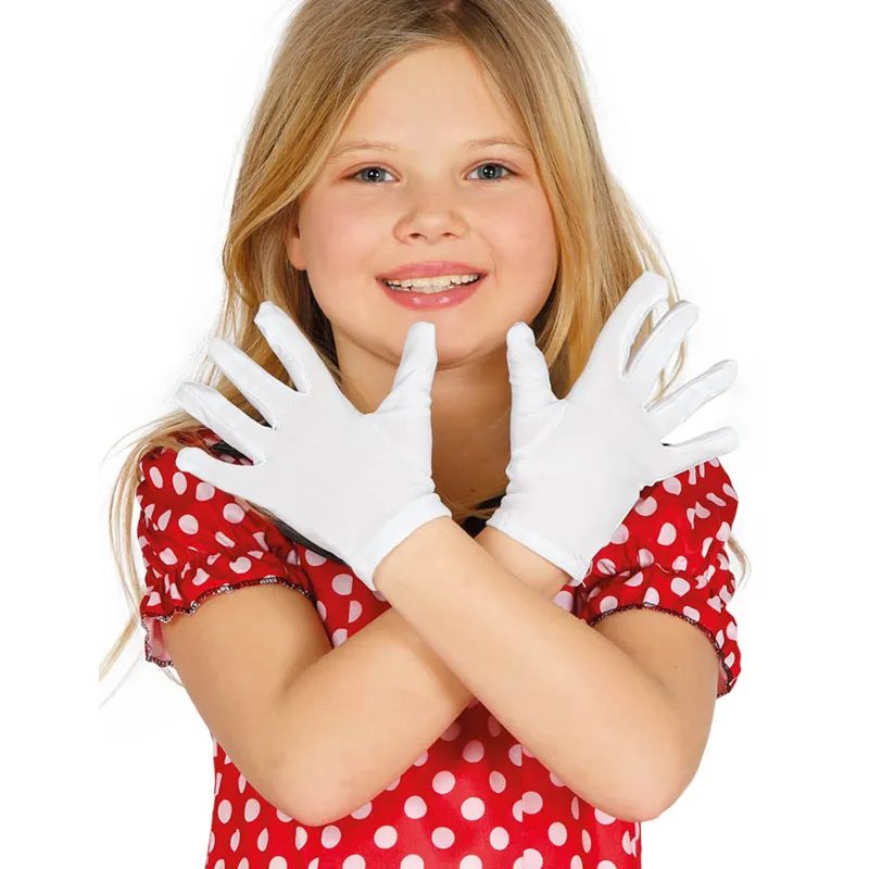 Gants courts blancs enfant