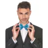 Noeud papillon turquoise avec sequins adulte