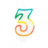 Bougie d'anniversaire chiffre 3 7