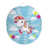 Lanterne en papier Licorne bleue 22 cm