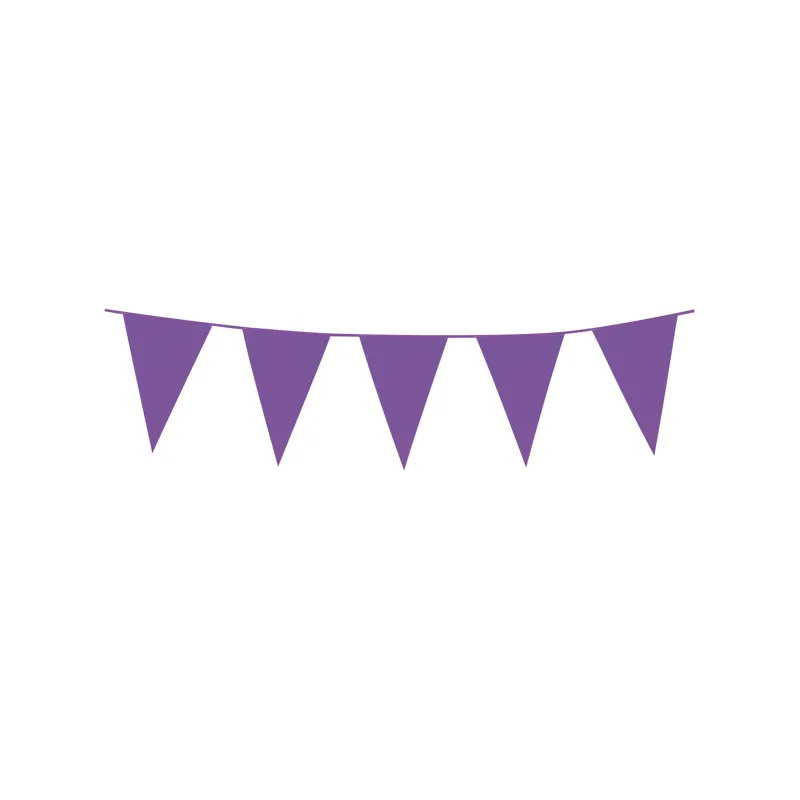 Guirlande à mini fanions violets 3 m