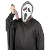 Masque noir et blanc en plastique tueur psycopathe adulte