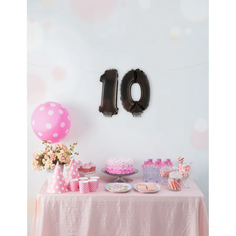 Ballon aluminium chiffre noir 40 cm