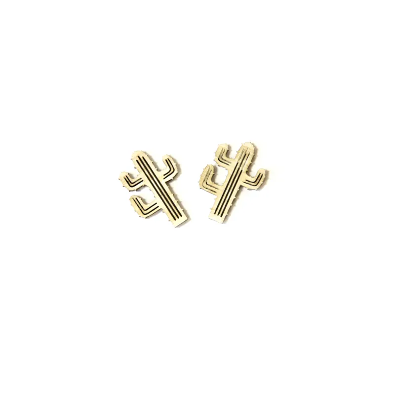 10 Confettis en bois cactus 4 cm