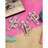 10 Confettis en bois cactus 4 cm
