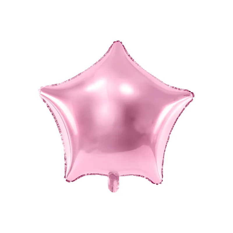 Ballon aluminium étoile rose pastel 48 cm