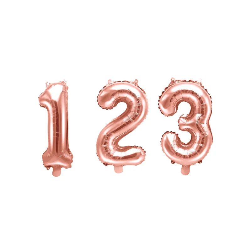 Ballon aluminium chiffre rose gold 36 cm
