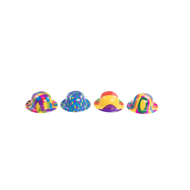 Mini chapeau melon en plastique clown adulte