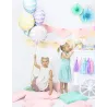 Ballon aluminium sucette rose et blanc 35 cm