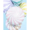 Ballon aluminium sucette rose et blanc 35 cm