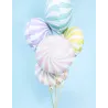 Ballon aluminium sucette rose et blanc 35 cm