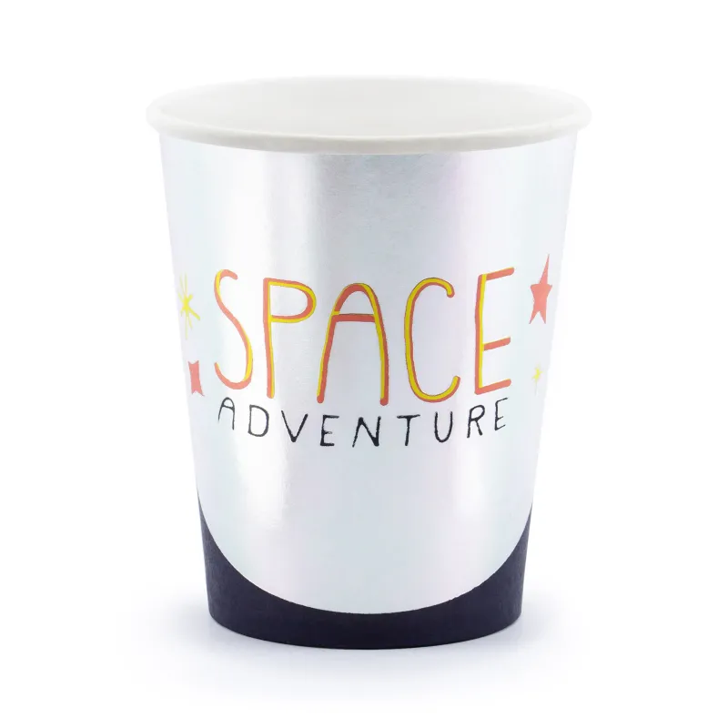 6 Gobelets en carton space adventure 200 ml