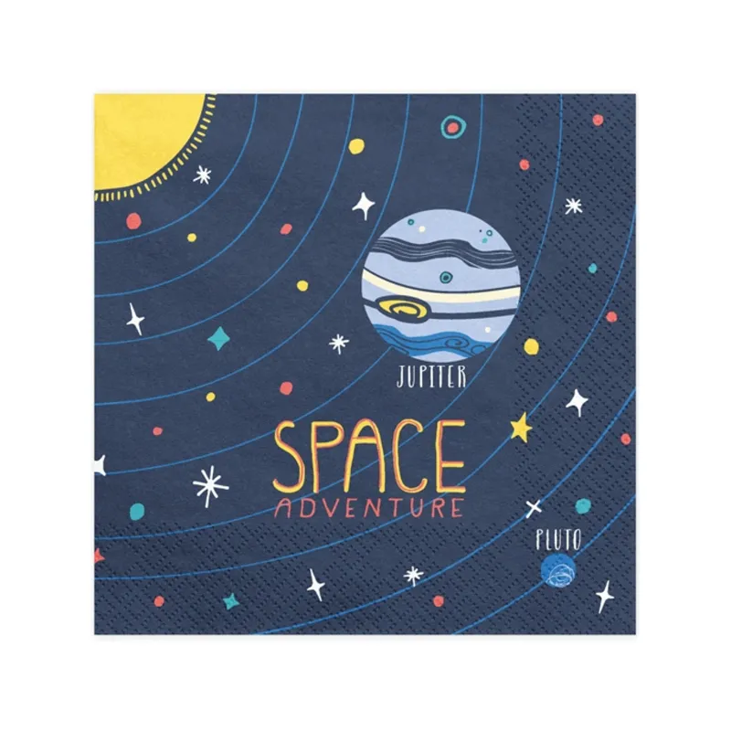 20 Serviettes en papier space adventure 33 x 33 cm